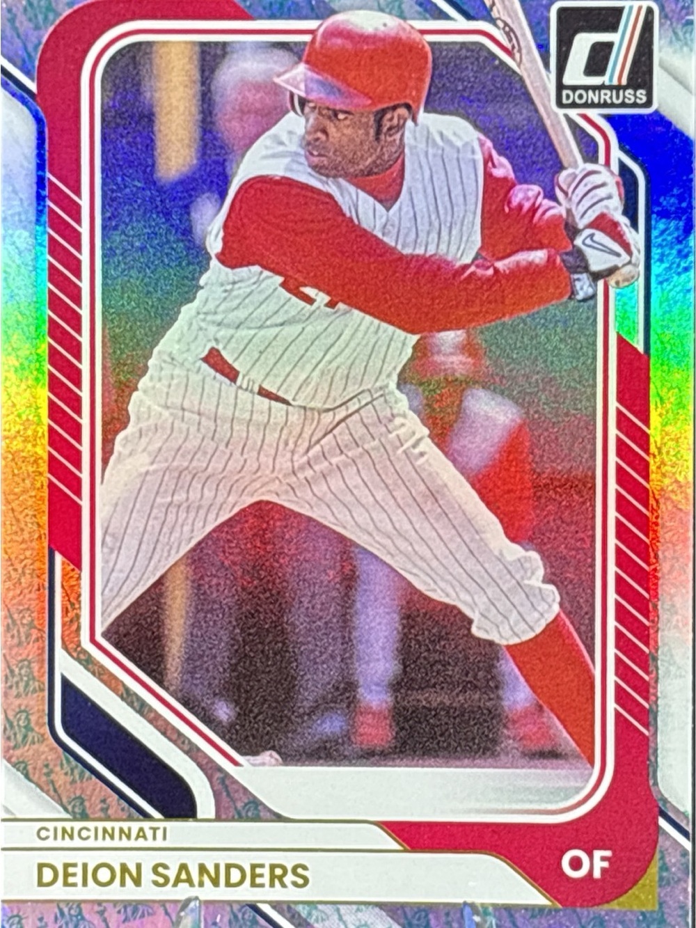 Panini Donruss Deion Sanders Baseball Trading Card - Prizm